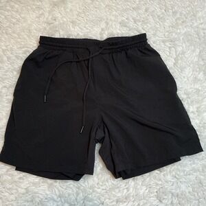 Lululemon Athletica Mens Shorts Black Size M Athletic Liner Gym Workout